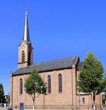 Kehl, die evangelische Friedenskirche auf dem Marktplatz, 1847-51 im neugotischen Stil erbaut, bis 1914 simultan genutzt, Mai 2020