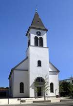 Kehl, die evangelische Christuskirche, 1822 von Hans Vo im Weinbrennerstil erbaut, Mai 2020