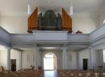 Kehl, Blick zur Orgelempore in der Christuskirche, Mai 2020