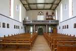 Hausen i.W., Blick zur Orgelempore in der Kirche St.Josef, Juli 2020