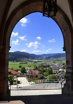 Fischerbach, diesen herrlichen Ausblick hat man vom Eingangsturm der St.Michaelskirche, Juni 2020