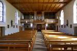 Drlinbach, Blick zur Orgelempore in der Kirche St.Johannes, Juli 2020