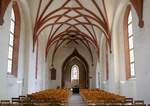 Schopfheim, Blick zum Altar in der Alten Stadtkirche, Juli 2020