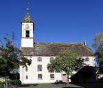 Kandern, die evangelische Stadtkirche St.Clemens, erbaut 1825-27, Sept.2020