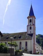 Zell i.W., die katholische Stadtpfarrkirche St.Fridolin, im klassizistischen Stil erbaut 1818-20, Juli 2020