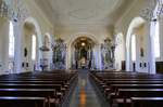 Seelbach, Blick zum Altar in der St.Nikolaus-Kirche, Juli 2020