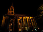 Die Evangelisch-Lutherischen Kirche Sankt Bartholomaei bei Nacht.
