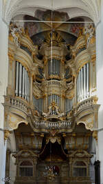 Die Orgel in der Marienkirche in Rostock.