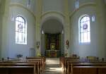 Badenweiler, Blick zum Altar in der Marienkapelle, Sept.2021