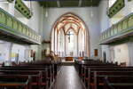 Emmendingen, Blick zum neugotischen Altar in der evangelischen Stadtkirche, Juni 2021