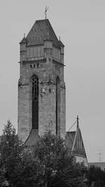 Der Turm der 1904 vollendeten Christuskirche in Koblenz.