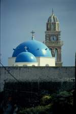 Bei einem Segeltrn in der griechischen Inselwelt am 11.05.1996 auf der Insel Santorin