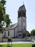 Namsheim, Kirche St.Stephan aus dem 19.Jahrhundert, Juli 2021