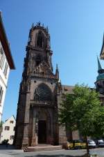Schlettstadt im Elsa, die St.Georgs-Kirche gehrt zu den grten gotischen Kirchen im Elsa, erbaut 1230-1490, Mai 2011