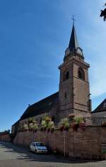 Bergheim, die Pfarrkirche Mari Himmelfahrt, erbaut 1320-47, Sept.2011