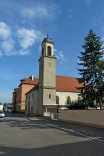 Neubreisach, die evangelische Kirche, Juni 2012