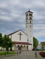 Hningen (Huningue), die katholische Christknigskirche, Mai 2013