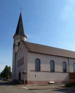 Biesheim, die Johanneskirche, Juli 2013