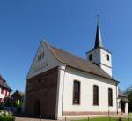 Jebsheim, die Kirche St.Martin, zhlt zu den ltesten Kirchen im Elsa, Aug.2013