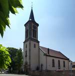 Bootzheim, die Kirche St.Blasius, Juni 2016