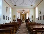 Rumersheim, Blick zum Altar in der Kirche St.Gilles, Juni 2017