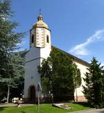 Rustenhart, die Kirche St.Barthelemy, Aug.2018