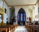 Lauterburg (Lauterbourg), Blick zum Altar in der Dreifaltigkeitskirche, Sept.2017