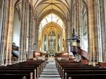 Straburg, die Thomaskirche im gotischen Stil, Innenansicht - 11.05.2017