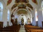 Kaiserstuhl, Blick in den Innenraum der St.Katharina-Kirche, Juli 2013