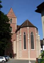 Basel, Sankt-Alban-Kirche, 1270 erbaut, mehrfach umgestaltet, heute genutzt von der griechisch-orthodoxen Kirche, Juni 2015