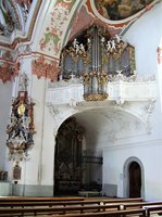 Benediktinerkloster Einsiedeln, die Mauritiusorgel auf der Epistelseite (rechts) - 10.02.2009