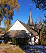 Zweisimmen, Evangelisch Reformierte Kirche, Eingang - 30.10.2012  