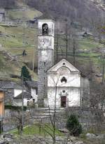 Lavertezzo im Verzascatal - Pfarrkirche Madonna degli Angeli am 09.04.2008.