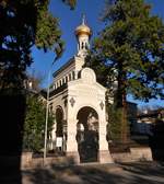 Vevey, die 1878 vom Fürsten Schuwalow gestiftete russisch-orthodoxe Kirche (Eglise Sainte-Barbara) - 30.10.2012