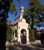 Vevey, die 1878 vom Frsten Schuwalow gestiftete russisch-orthodoxe Kirche (Eglise Sainte-Barbara) - 30.10.2012