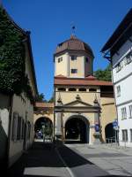 Memmingen,  Westerntor, 1660 in der jetzigen Form als Teil der Stadtummauerung aufgebaut,  Juli 2010