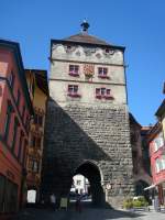 Rottweil, die lteste Stadt in Baden-Wrttemberg,  das  Schwarze Tor , geht zurck auf 1230 als Teil der staufischen Stadtbefestigung,  Aug.2010  