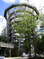 Bad Wildbad, der ca.40m hohe Aussichtsturm des Baumwipfelpfades auf dem Sommerberg, Sept.2026
