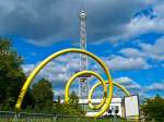 Blick durch den Stahlrohr-Looping zum Funkturm, 13.09.2008