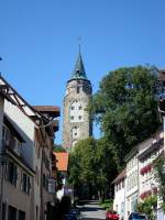 Rottweil, die lteste Stadt in Baden-Wrttemberg,  der  Hochturm  wurde im 13.Jahrhundert am hchsten Punkt der Stadt als Wach-und Gefngnisturm erbaut, 1556 auf 54m aufgestockt,  mit
