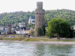 Ochsenturm ziert das Rheinufer bei Oberwesel; 120829