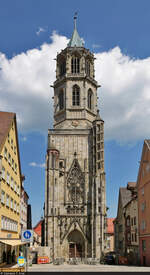 Der 70 Meter hohe Turm der gotischen Kapellenkirche – das Wahrzeichen Rottweils.