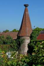 Rappoltsweiler, der Storchenturm, Teil der Stadtbefestigung aus dem Mittelalter, Sept.2011 