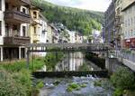 Bad Wildbad, das Enzwehr im Stadtgebiet an der K�nig-Wilhelm-Stra�e.