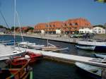 Wiek auf der Insel Rügen, der neugestaltete Hafen wurde 2003 fertiggestellt, Juli 2006