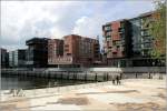 Neue Wohn- und Brobauten in Hamburgs Hafencity sdlich der Speicherstadt.