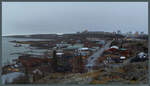 Blick vom Bush Pilots Monument auf das Stadtzentrum von Yellowknife.