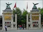 Das Eingangstor zum zoologischen Garten in Antwerpen.