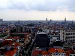 Blick über Antwerpen von der Dachterrasse des Museums am Strom; 110830