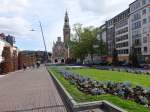 Leuven, Herbert Hoover Platz mit Universittsbibliothek (27.04.2015)